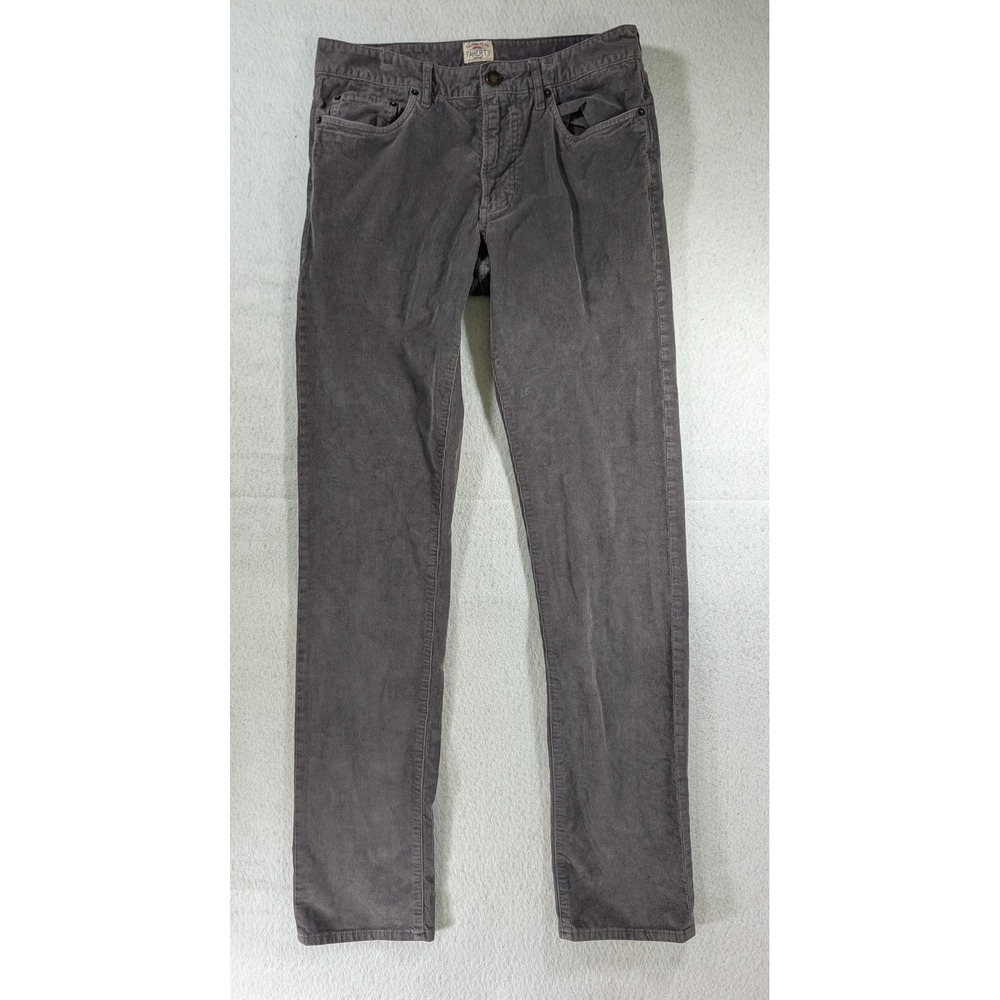 Faherty Mens Stretch Corduroy 5 Pocket Pants Gray Charcoal Size 28
